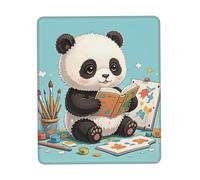 Cute Paint Pnda Tappetino Scrivania Piccolo Mouse Pad Comodo Tappetino per Mouse for Laptop Ufficio Casa 25X30Cm