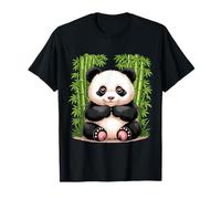 Cute Panda Bamboo Kawaii Nature Aesthetic Bamboo Cute Style Maglietta