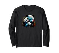 Cute Panda Bear Mom Baby Panda Giant Animal Maglia a Manica