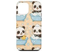 Cute Panda Cartoon Bubble Bath Kawaii Animal Art Custodia per iPhone 12 mini