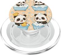 Cute Panda Cartoon Bubble Bath Kawaii Animal Art PopSockets PopGrip per MagSafe