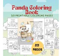 Cute Panda Coloring Book for Kids Ages 4-8: 20 Adorable Baby Panda Coloring Pages for Children - Fun & Easy Kawaii Designs for Stress Relief and Relaxation