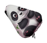 Cute Panda - Coprisedile per bici da uomo e donna, idrorepellente, cuscino regolabile per bicicletta, per ciclismo all'aperto