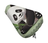 Cute Panda - Coprisedile per bicicletta, extra morbido e confortevole, protezione per la pioggia e il sole, copertura resistente antipolvere per mountain bike da città