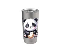 Cute Panda Cucciolo Baby Chibi Bicchiere termico in acciaio inox doppia parete