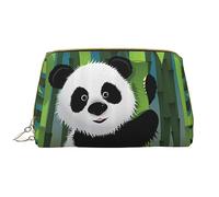 Cute Panda e Bradipo Pelle Lavabile Trucco Borsa per le Donne, Viaggio Cosmetici Borse, Portatile Cerniera Astuccio Organizer Pouch, Curioso Baby Panda, Taglia unica