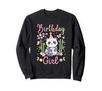 Cute Panda Floral Girls Birthday Party Felpa