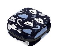 Cute Panda Star Clound Moon Pattern First Period Kit per ragazze, salvaslip tampone, portamonete mestruale, supporto per assorbenti con cerniera, organizer per tovaglioli sanitari