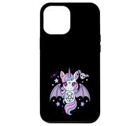 Cute Pastel Goth Unicorn With Bat Kawaii Creepy Aesthetic Custodia per iPhone 12 Pro Max