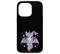 Cute Pastel Goth Unicorn With Bat Kawaii Creepy Aesthetic Custodia per iPhone 13 Pro