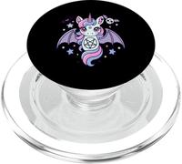 Cute Pastel Goth Unicorn With Bat Kawaii Creepy Aesthetic PopSockets PopGrip per MagSafe