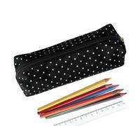 Cute Pencil Case Retro Dot Pencil Compartment Organizer For School | Cute Pencil Case Features Cute Retro Dot Pencil Compartment Organizer Design To Keep All Stationery Neat And Easily Accessibl