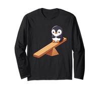 Cute Penguin Amicizia Parco Giochi Altalena Maglia a Manica