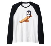 Cute Penguin Amicizia Parco Giochi Altalena Maglia con Maniche Raglan