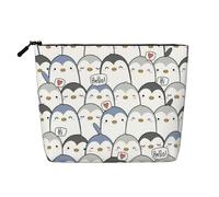 Cute Penguin - Borsa da viaggio da donna, in canapa finta, con cerniera, grande capacità