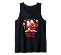 Cute Penguin Chocolate Valentine Love Bites Hearts Canotta