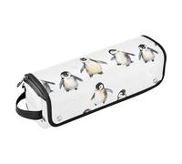 Cute Penguin - Custodia da viaggio 2 in 1 con tappetino resistente al calore, organizer portatile per strumenti per lo styling dei capelli, ferro arricciacapelli, ferro da stiro, volumizzatore per