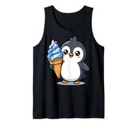 Cute Penguin Holding Ice Cream Cone Cartoon Canotta
