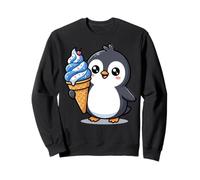 Cute Penguin Holding Ice Cream Cone Cartoon Felpa