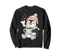 Cute Penguin Hot Cocoa Winter Beanie Scarf Socks Felpa