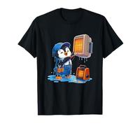 Cute Penguin HVAC Tech Space Heater Umorismo Invernale Maglietta