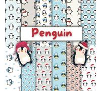 Cute Penguin Scrapbook Paper Craft Pad: 12 Adorable Designs, 36 Double-Side Sheets 8.5"x8.5" Size Scrapbooking Paper. Great For Card Making, Junk ... Gift Wrapping, Cardstock, DIY Project & More!