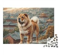 Cute Pet Dog 1000 Pezzi Puzzle Divertente Decorazione Per La Casa Shar Pei on Wall Jigsaw Sfide Divertenti Per Regali 70x50cm/1000pcs