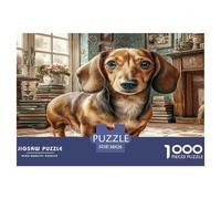 Cute Pet Dog Jigsaw Puzzle Impossible 1000Pcs Decorazione Per La Casa. Giochi Rilassamento E Intelligence Per Adulti E Ragazzi Da 14 Anni 38x26cm/1000pcs