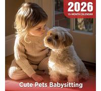 Cute Pets Babysitting 2026 Calendar: Adorable pets posing as funny babysitters
