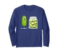 Cute Pickle And Pickle Jar Visual Joke Maglia a Manica
