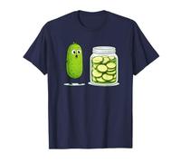 Cute Pickle And Pickle Jar Visual Joke Maglietta
