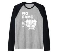 Cute Pig Gioco Ragazze Donne Bambini Divertente Kawaii Stuff Maglia con Maniche Raglan
