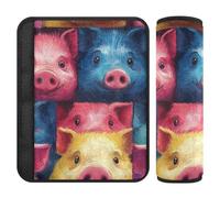 Cute Pig Theater Style 2 Pack cintura di sicurezza pad per adulti protegge il collo e le spalle per Van Protector para cinturón de carro