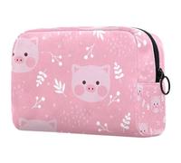 Cute Pig - Trousse da donna, per articoli da toeletta da viaggio, grande, pratica borsa organizer con cerniera, Multi, 18.5x7.5x13cm/7.3x3x5.1in, Beauty case