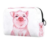 Cute Pig - Trousse da donna, per articoli da toeletta da viaggio, grande, pratica borsa organizer con cerniera, Multi, 18.5x7.5x13cm/7.3x3x5.1in, Beauty case