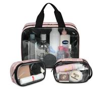 Cute Pig - Trousse da viaggio per trucco per donne e uomini, con animali dei cartoni animati, 3 pezzi, grande, per doccia, articoli da toeletta, Colore, L, Astuccio per trucchi