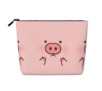 Cute Pig - Trousse da viaggio versatile, in finta canapa, multiuso, organizer per accessori cosmetici, Nero , Taglia unica