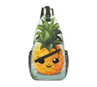 Cute Pineapple Donna Uomo Borsa A Tracolla Leggera Borsa A Spalla Piccolo Sling Bag Per Ciclismo Sportivo Escursionismo