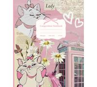 Cute Pink Aesthetic Composition Notebook: A Soft Girl Vintage Journal with Cute Cat, Flowers & Retro Vibes | 100 Lined Pages | 7.5 x 9.25 inches