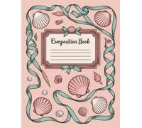 Cute Pink Bows And Vintage Ocean Coquette Composition Notebook: 120 Pages, with Pastelcartoon Cover Design, great for School Notes, Creative Writing, ... Cover Design, great for School Note