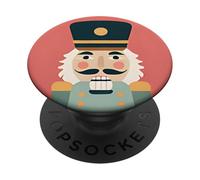 Cute Pink Christmas Nutcracker Ballet Blue & Pink Nutcracker PopSockets PopGrip Adesivo