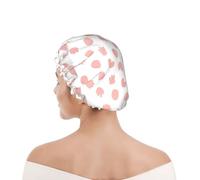 Cute Pink Cow Print Cuffia Da Bagno Per Donna Con Elastici Cuffia Da Bagno Riutilizzabile Shower Caps Per Hotel Spa Casa
