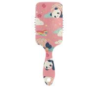 Cute Pink Panda anti statica capelli ricci districante Progettato cuoio capelluto massaggiatore spazzola per diradamento dei capelli con manico ergonomico cepillo para cabello rizado