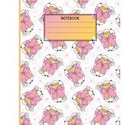 Cute Pink Pencil Back to School Coquette Seamless Pattern: Composition Notebook (College Ruled, 100 Pages)