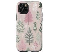 Cute Pink Sage Green Christmas Tree Holiday Christmas Themed Custodia per iPhone 11 Pro