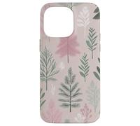 Cute Pink Sage Green Christmas Tree Holiday Christmas Themed Custodia per iPhone 14 Pro Max