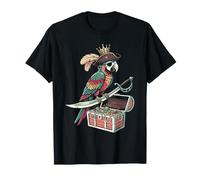 Cute Pirate Prince Parrot Sailor Argh Spooky Ocean Party Maglietta