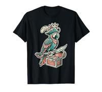 Cute Pirate Princess Parrot Sailor Argh Spooky Ocean Party Maglietta