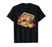 Cute Pixel Art Gaming Rilassato Setup Illustration Cozy Maglietta