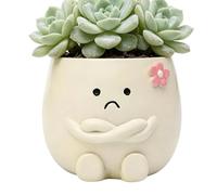Cute Plant Pots, Flower Pot With Drainage Hole, Decorative Planters